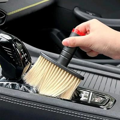 1 brosse de lavage de voiture, dépoussiéreur, sortie de climatiseur, brosse à poils souples, outils de nettoyage universels pour voiture