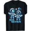 67 Astronautas Espaciais Seis Sete Camiseta Infantil Engraçada Estampada Casual Meninos e Meninas Manga Curta Camisetas Tops Moda Roupas Infantis Camisetas