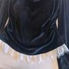 Women's French Lace Floral Long Pajama Set - Sea Island Velvet, Long Sleeve & Pants for Seasons