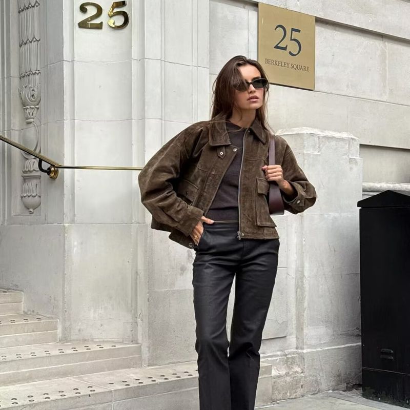 Za Autumn New Women Clothes 2025 Western Style Fashion Temperament All-Matching Bomber Jacket Outerwear 8073253