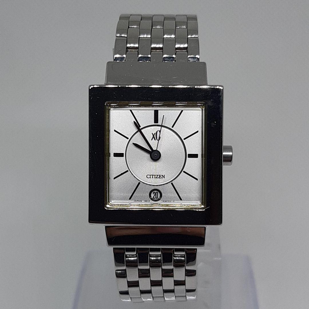 Used Citizen Cross Sea xC Square Silver Ladies Watch Working Item