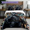 3pcs Duvet Cover Set (1*Duvet Cover + 2*Pillowcase, Without Core),Batman Print Bedding Set, Bedroom Decor, All‑Season, Birthday Gift