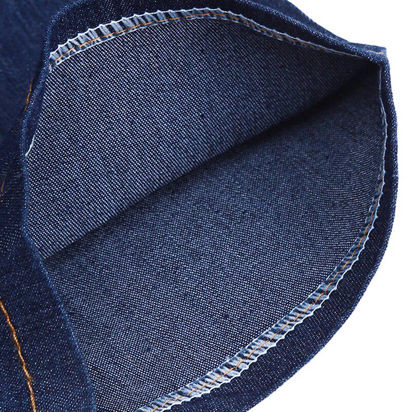 Frauen Casual Slim V-ausschnitt Büro Hemd Jeans Plus Größe Denim Kleid Vestidos Robe