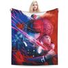 Eito HUNDRED LINE Knitted Blankets Flannel Last Defense Academy Lightweight Throw Blankets for Outdoor Travel Bedspread
