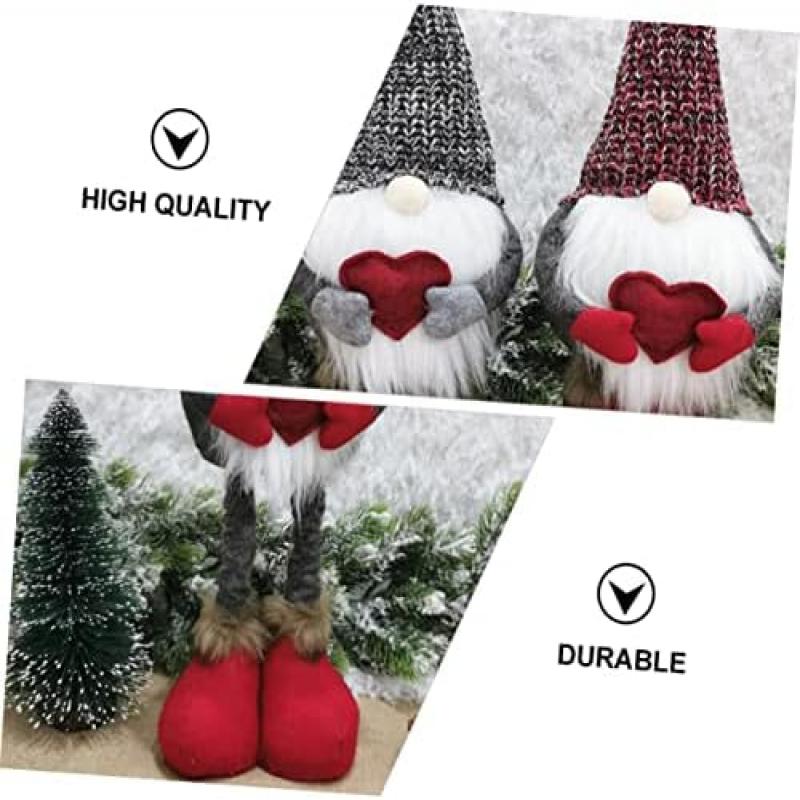 Garneck Valentine's Day Standing Doll Red Polyester Decoration Doll Valentine Home Decor Party Decor Kids Craft Toy