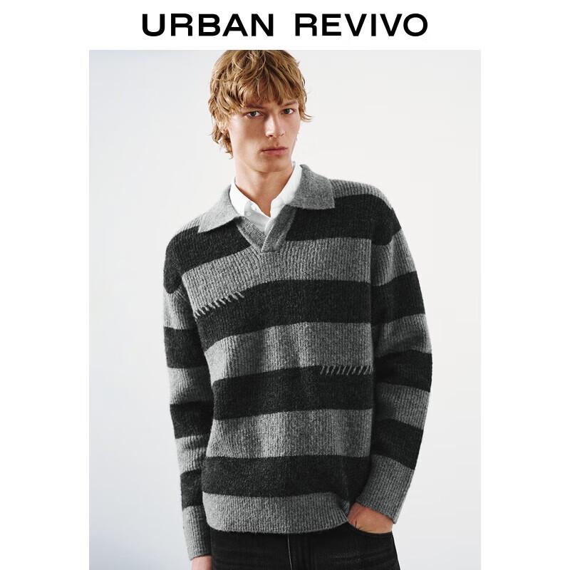 

UR Men s Color-Block Stripe Polo Knit Sweater XS