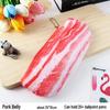 Korean Style Plush Coin Purse & Keychain - Breakfast Food Design, Large Capacity Pencil Case, Portable Storage Bag
