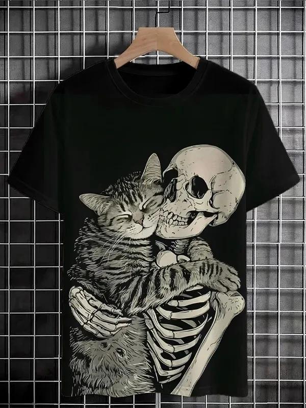 2025 Men's Funny Animal Print T Shirts Short Sleeve 3D Print Tees Crew Neck Summer Casual Tops Clothing Apparel