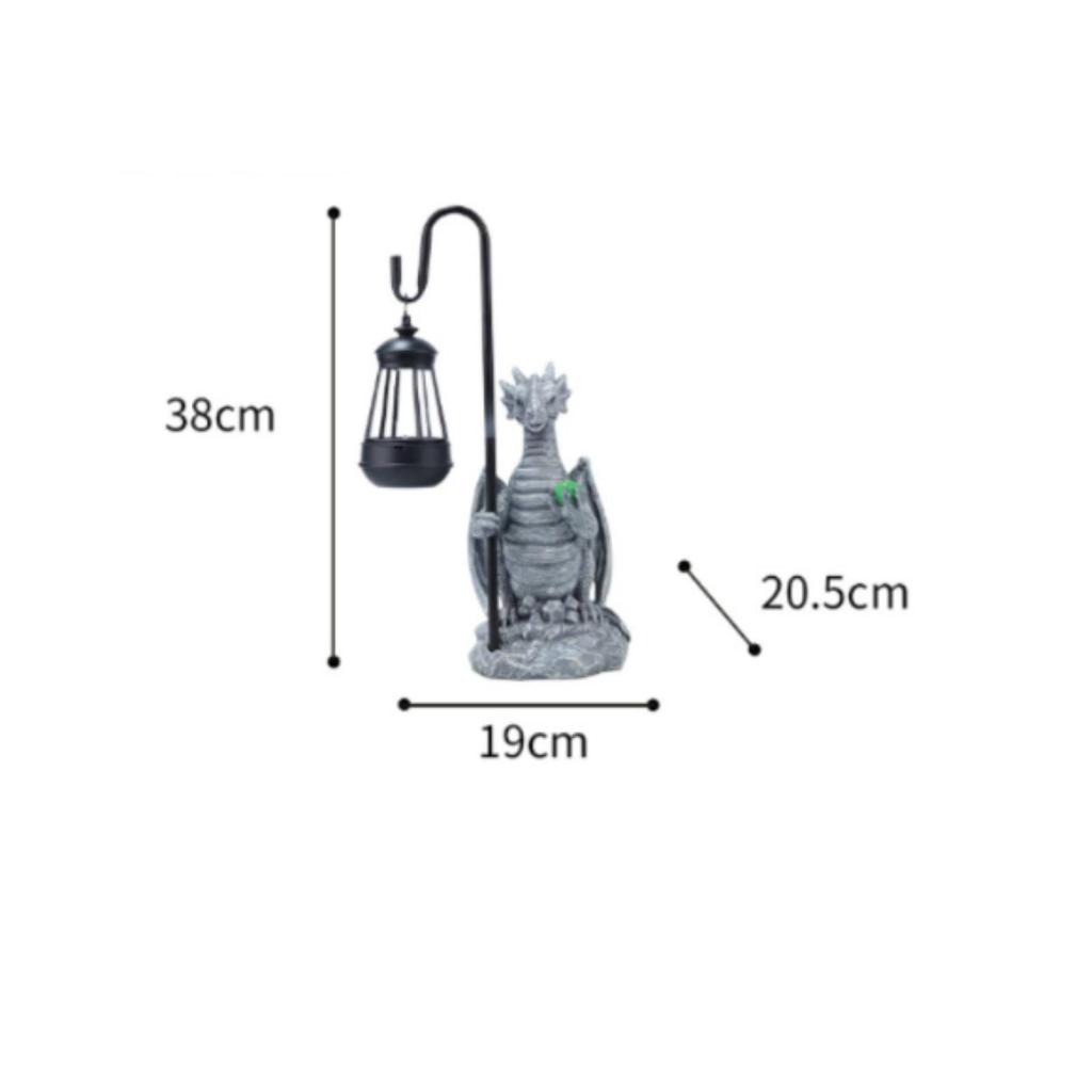 Solar Dragon Garden Statue Light Cordless for Evening Entertaining Areas