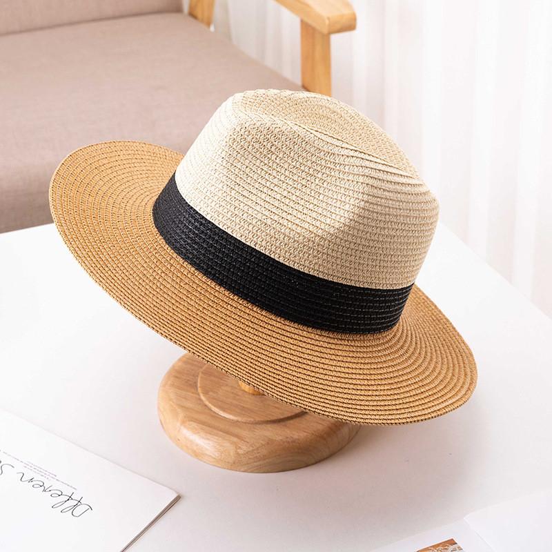 Summer Mens Weave Wide Brim Sun Hat With Foldable Design For Beach And Travel