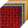 LOORIPRO Glitter Origami 25cm 2 Books Sheets Large Origami Pearl Hologram Laser Aurora for Paper Craft and Paper, Square, (100 Total), Paper, Origami,