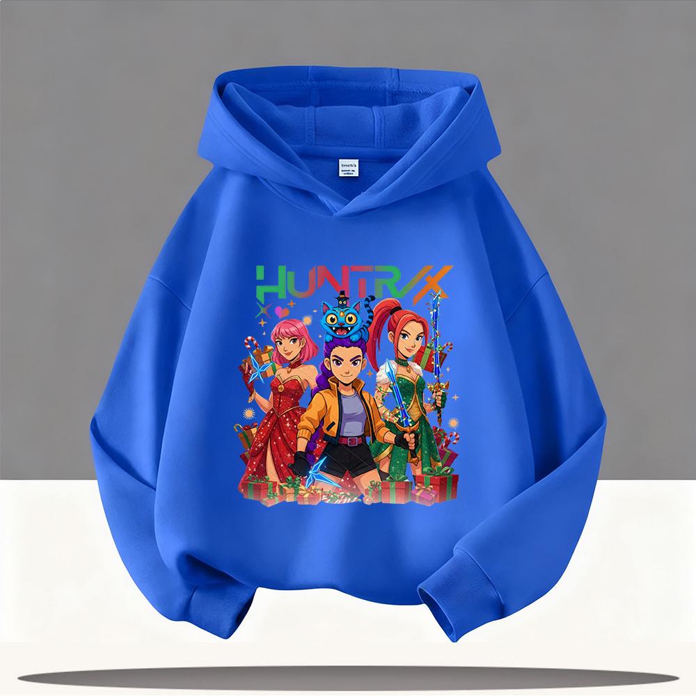 KPop Demon Hunters Autumn Kids Hoodie Cartoon Character Boys Girls Casual Christmas Present Comfy Hoodie