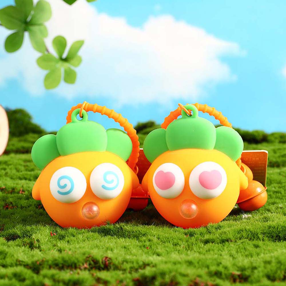Silica Gel Carrot Fantasy Keychain Pendant Pinch Toy Key Ring Defend Carrots Squeeze Toy Kids