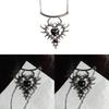 Gothic Punk Heart Shape Necklace With Alloy Pendant For Men Women Gothic Fashion Jewelry