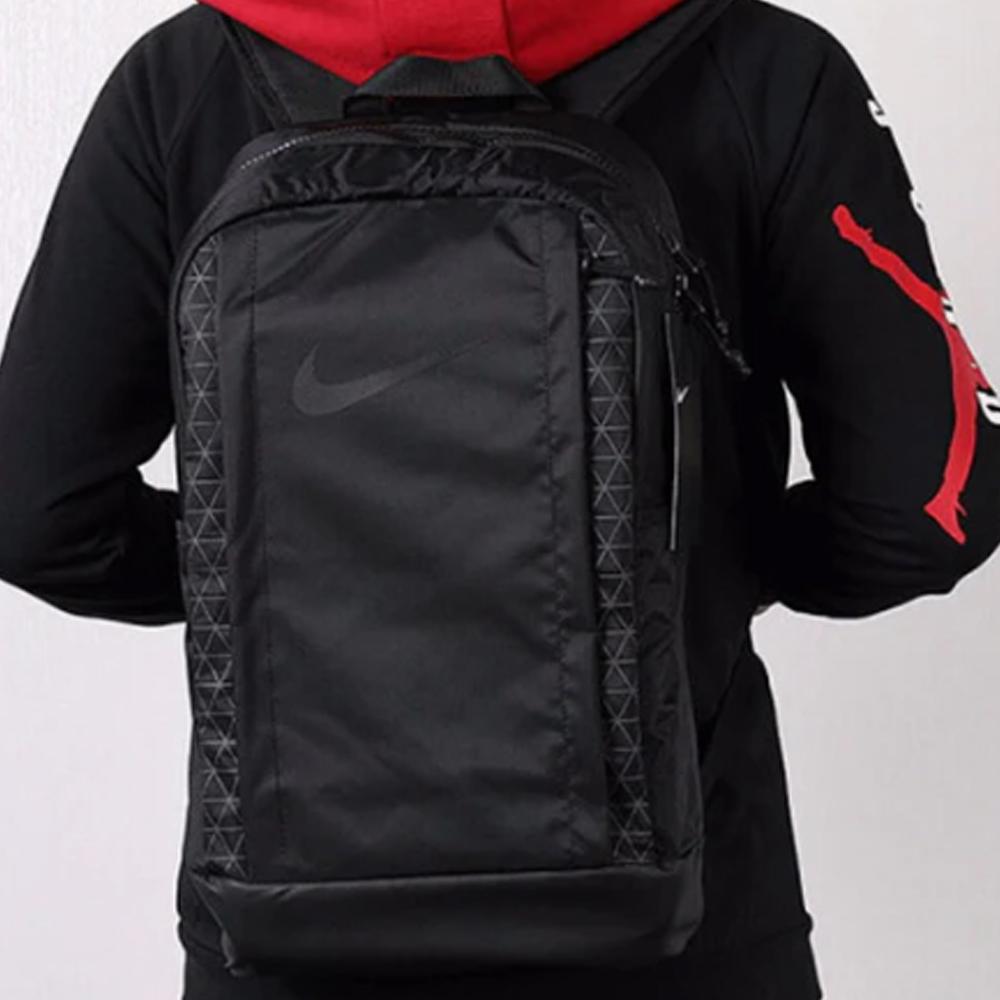 Nike Logo Zip Closure Nylon And Polyester Backpack Unisex Backpack Black BA5557-010