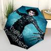 1 PC Automatic Folding Umbrella - Edward Scissorhands Pattern Portable Foldable Design With 8 Ribs Christmas Birthday Gifts