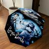 1pc Corpse Bride Automatic Open/Close Umbrella Compact Folding Umbrella with 8-Rib Shaft Lightweight Esign, for Women/Men1179A