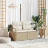 Garden Sofa with Cushions 120 X 62 X 69 Cm Poly Rattan