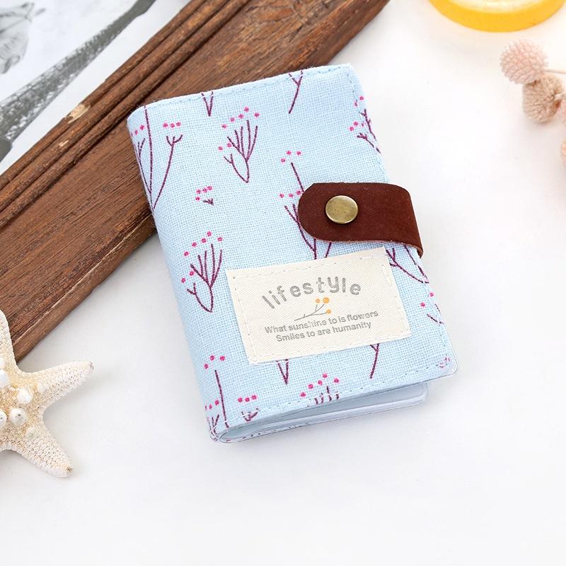 

Творческая новая сумка для хранения карточек, тканевый пакет для визиток, держатель для визитных карточек синий