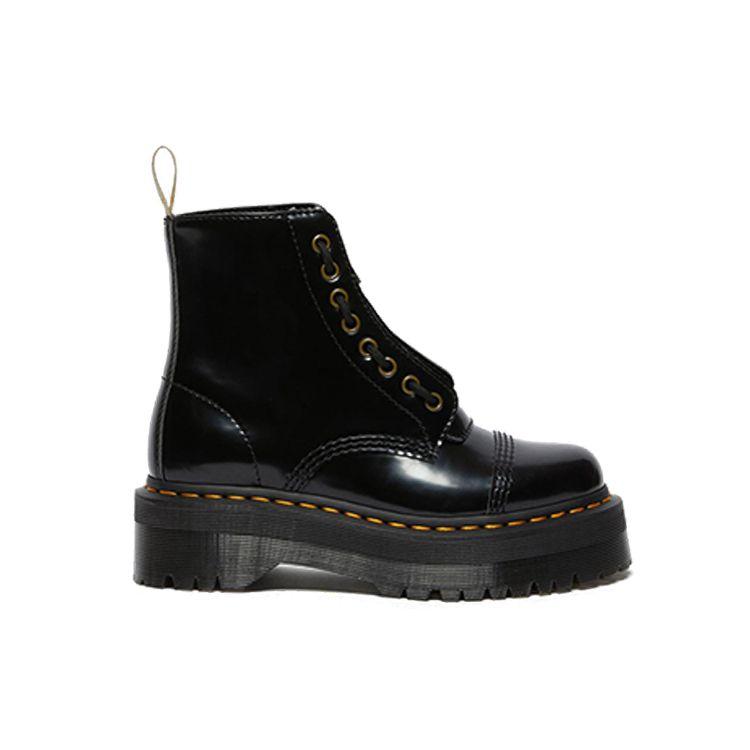 Dr. Martens Sinclair Series Round Toe Thick Sole Zipper Short Boots Women boots Black 26410001