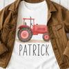CUSTOM Tractor Custom Name Shirt, Personalized Farming Vehicle Tee, Kids Birthday Gift, Farm Lover Top for Boys and Girls