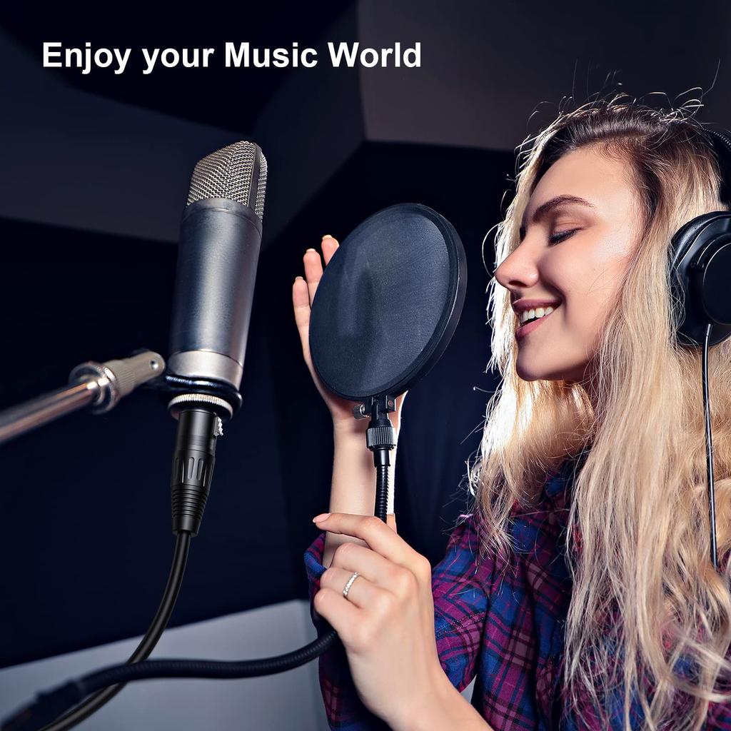 6.35mm To XLR Cable, Veetop TRS 6.35mm (14 Inch) Male To XLR Male Cable, 6.35mm To XLR Male 3-Pin Audio Cable, XLR Male To 14 Inch Jack TRS Cable,
