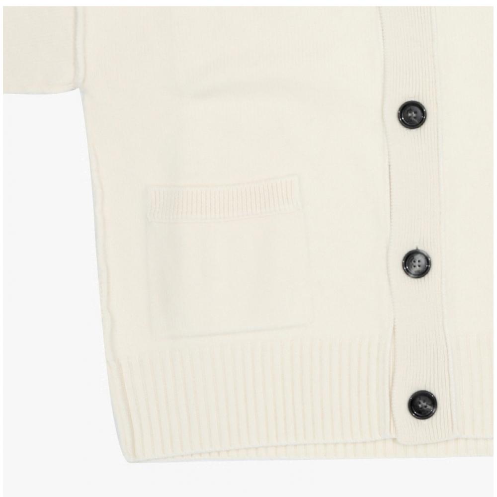 Ami Big Heart Logo Intarsia Cardigan Model Ukc368 018 151