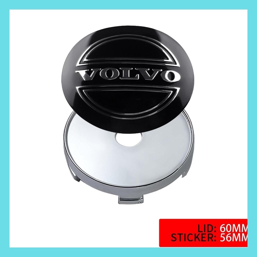 4pcs 56/60mm Volvo Wheel Center Cap Hub Cover Badge Emblem Sticker Car Accessories For Volvo S40 S60 S80L XC60 XC90 V40 V60 V50