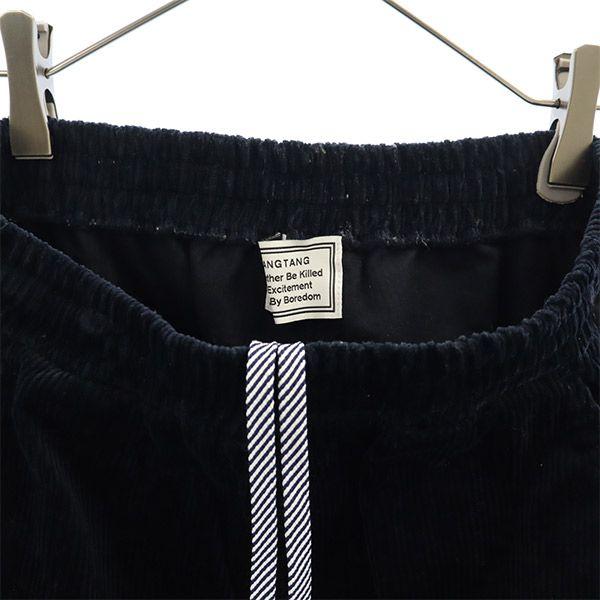 TANG TANG made in Japan switching switching Corduroy pants S Waist rubber Women Used
