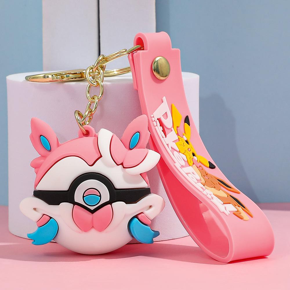 85 Styles Pokémon Pocket Monster Keychain Bag Decor Pikachu Desk Ornaments Car Key Chain Accessories Small Gift Between Friends