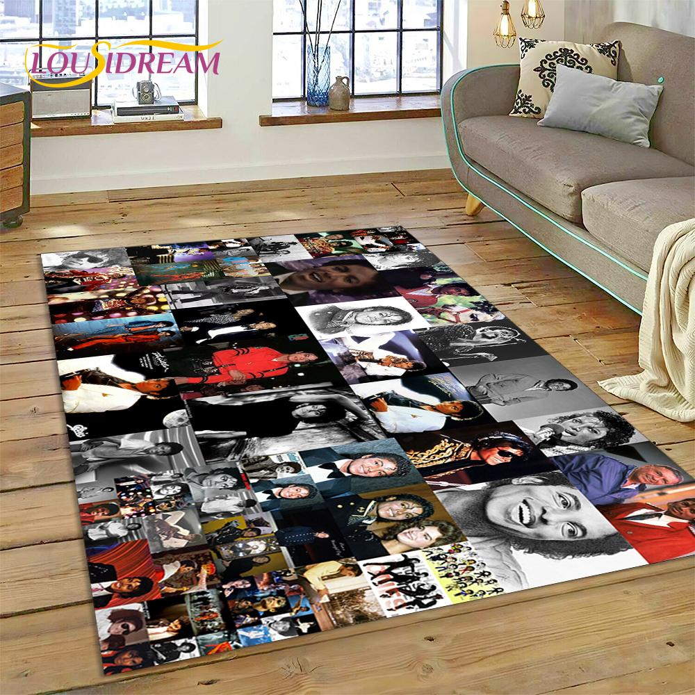 MJ Král Popu Michael Jackson Koberec do Obývacího pokoje Ložnice Domácí Dekorace, Podložka Protiskluzová Dekorace na Pohovku Rohožka Dárek