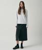 Mot Winter Wool Classic Slit Skirt - Charcoal