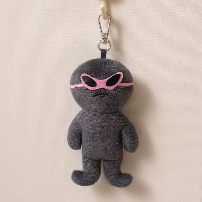 10cm Neuer Simulation Lustiger Alien Rucksack Anhänger Gefülltes Plüschtier Handgemacht Cartoon Anime Niedliches Geschenk Für Freunde Lustige Puppe 0-10cm