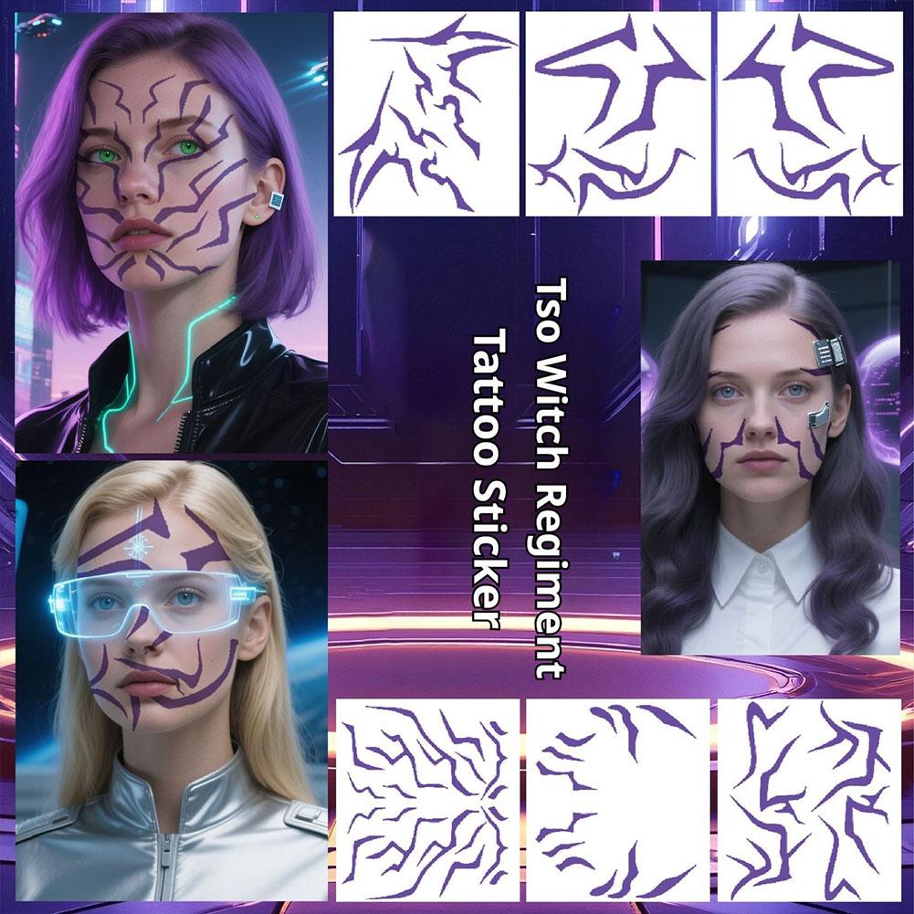 Halloween Anime Kpop Demon Hunter Group Tattoo Stickers Saja Boys Rumi Demon Boy Group Stickers for Parties Cosplay Performance