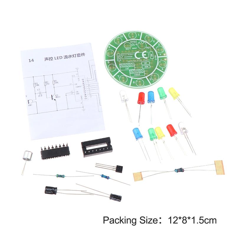 Colorful Voice Controlled Rotating Led Light Kit Voice Controlled Electronic Production Diy Kit Diy Production Parts