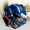 1pc Blue Football Helmet Pattern Practical Umbrella, Fashionable, Personalized, High-Value Folding Umbrella, a Must-Have for Summer, 8-Rib Durable Iro
