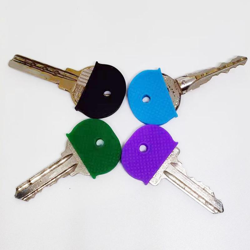 10Pcs Flexible Silicone Key Cap Colorful Key Identifier Key Case for Easy Identification