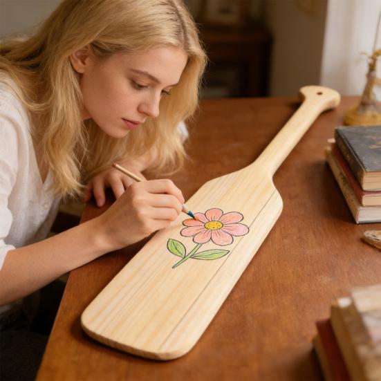 Unfinished Wooden Paddles Greek Fraternity Sorority Solid Pine Wood Paddle for DIY Arts Crafts Home Decoration