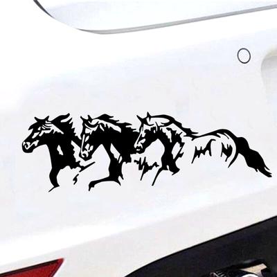 Ck3386 #Running Horses Vinyl Car Sticker Waterproof Cool Waterproof Removable Decal Self -Adhesive Car Auto Stickers