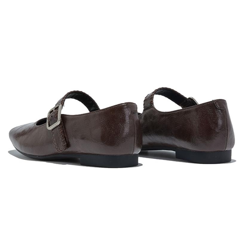 Fashion AIYUQI  2025 New Women's Flat Mary Janes Retro Leather Lace-Up Shoes Women Loafers Large-Size Pumps Female Ballet Flats