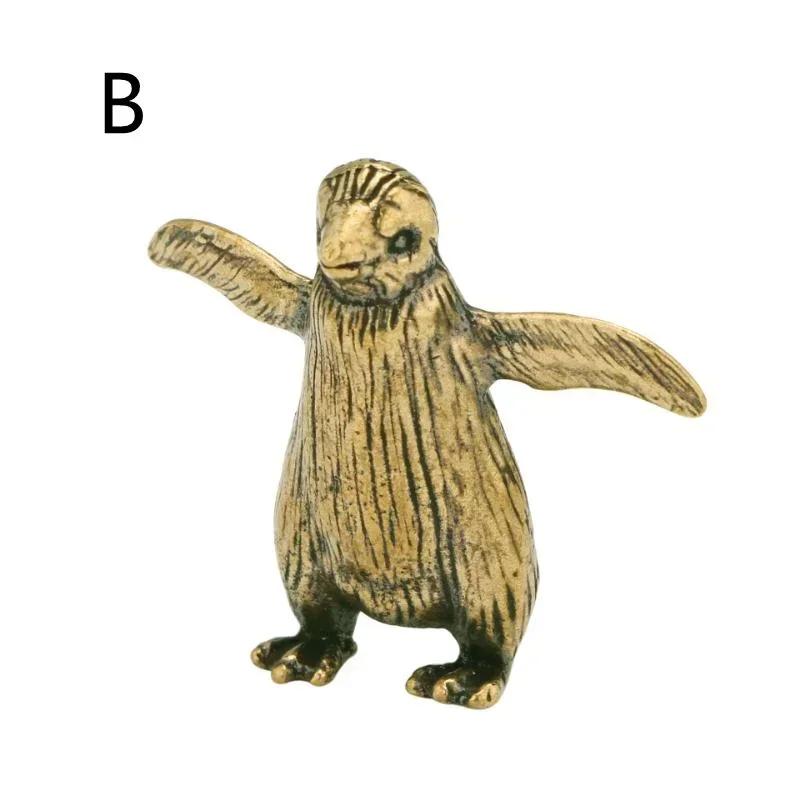 Little Penguin Brass Ornaments Cute Childlike Tea Pet Ornaments Copper Sculpture Handicrafts