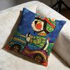 Driving Cat Cushion Cover Soft Decorative Pillow Case Suitable for Bedroom Sofa Car Travel Use