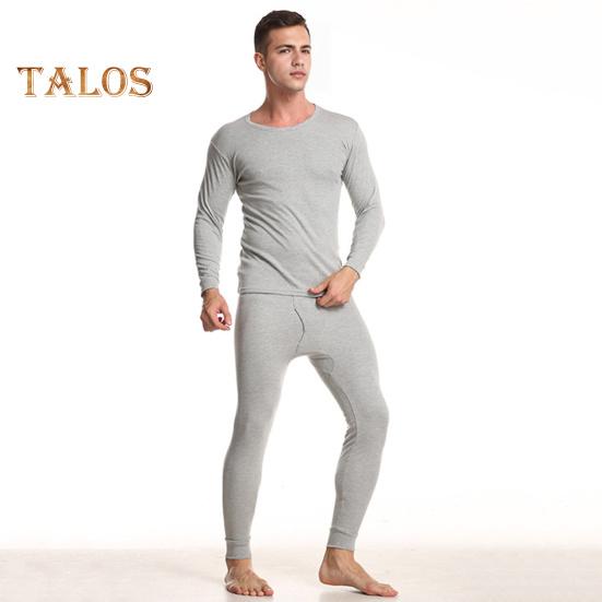2Pcs/Set Men Homewear Suit O-Neck Long Sleeve Tops Elastic Waist Long Pants Set Solid Color Thin Pajamas Set