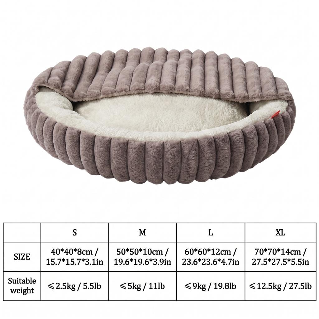 Soft Plush Pet Bed for Dogs Cats Warm Round Donut Bed Cozy Puppy Sleeping Cushion Washable Cat House Small Medium Pets