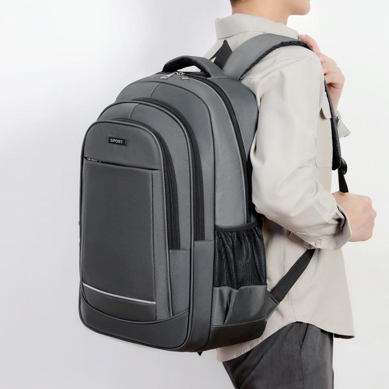 Men's Fashion Laptop Backpack - Large Capacity, Simple Design, Ideal for Students and Commuters.