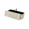 SONGMICS Foldable Storage Ottoman, Tufted Bench, Foot Stool with Lid, Imitation Linen Fabric, 120L, Hold Up to 300 kg, 110 x 38 x 38 cm (L x W x H)