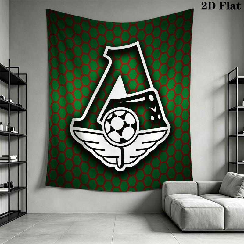 Lokomotiv Moscow Spirit Wall Hanging Printed Fabric Blanket Decorative Tapestries for Bedroom Living Room Home Decor