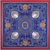 Luxury Brand Square Silk Scarf New Geometric Maze Design Winter Scarf Fashion Shawls Wrap 130*130cm Ladies Silk Scarves