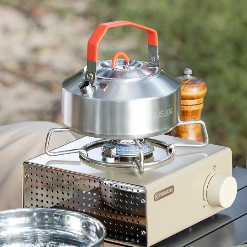 ZISIZ 1.0L Portable Stainless Steel Outdoor Kettle