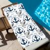 Nautical 1776 Anchor Pattern Beach Towel, Soft Microfiber Quick Dry Towel, Absorbent Towel for Swimming Travel Camping
